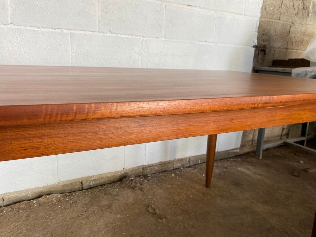 Scandinavian table in teak and rosewood vintage 60s