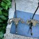 3 solid brass baroque coat hooks