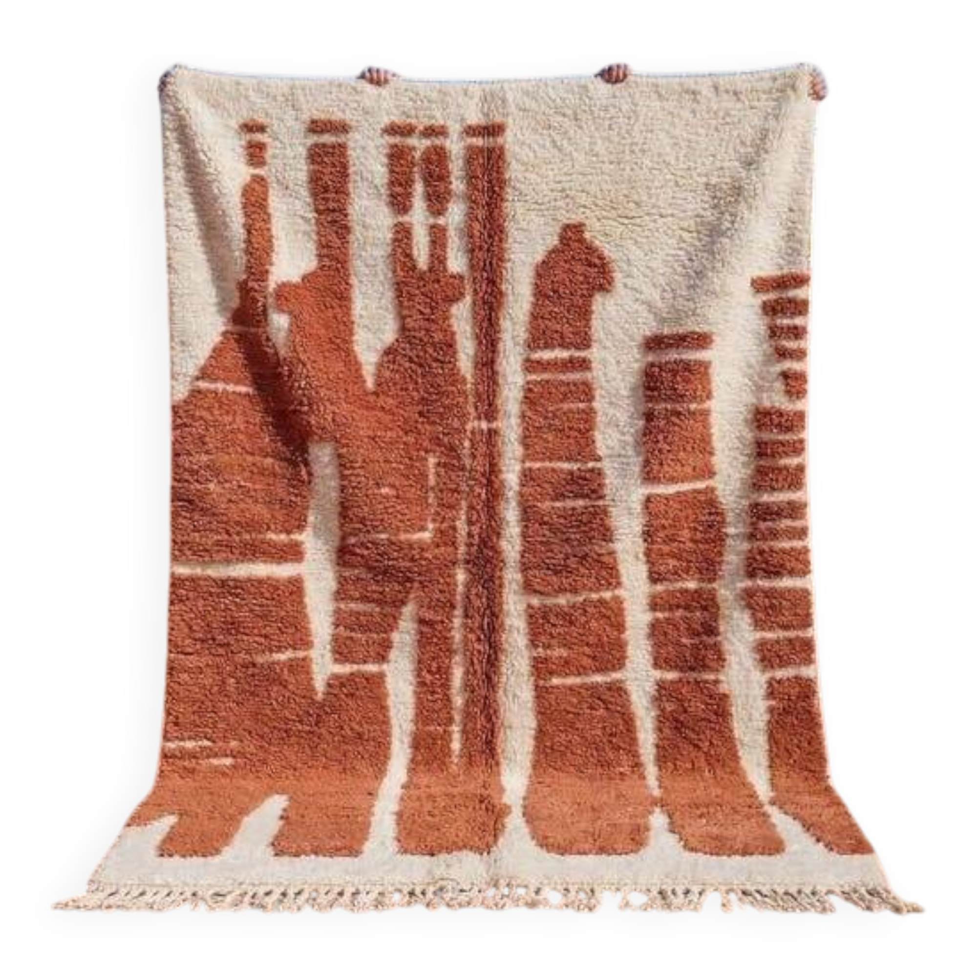 Berber carpet in Moroccan wool from the Atlas, size 2/3 m.