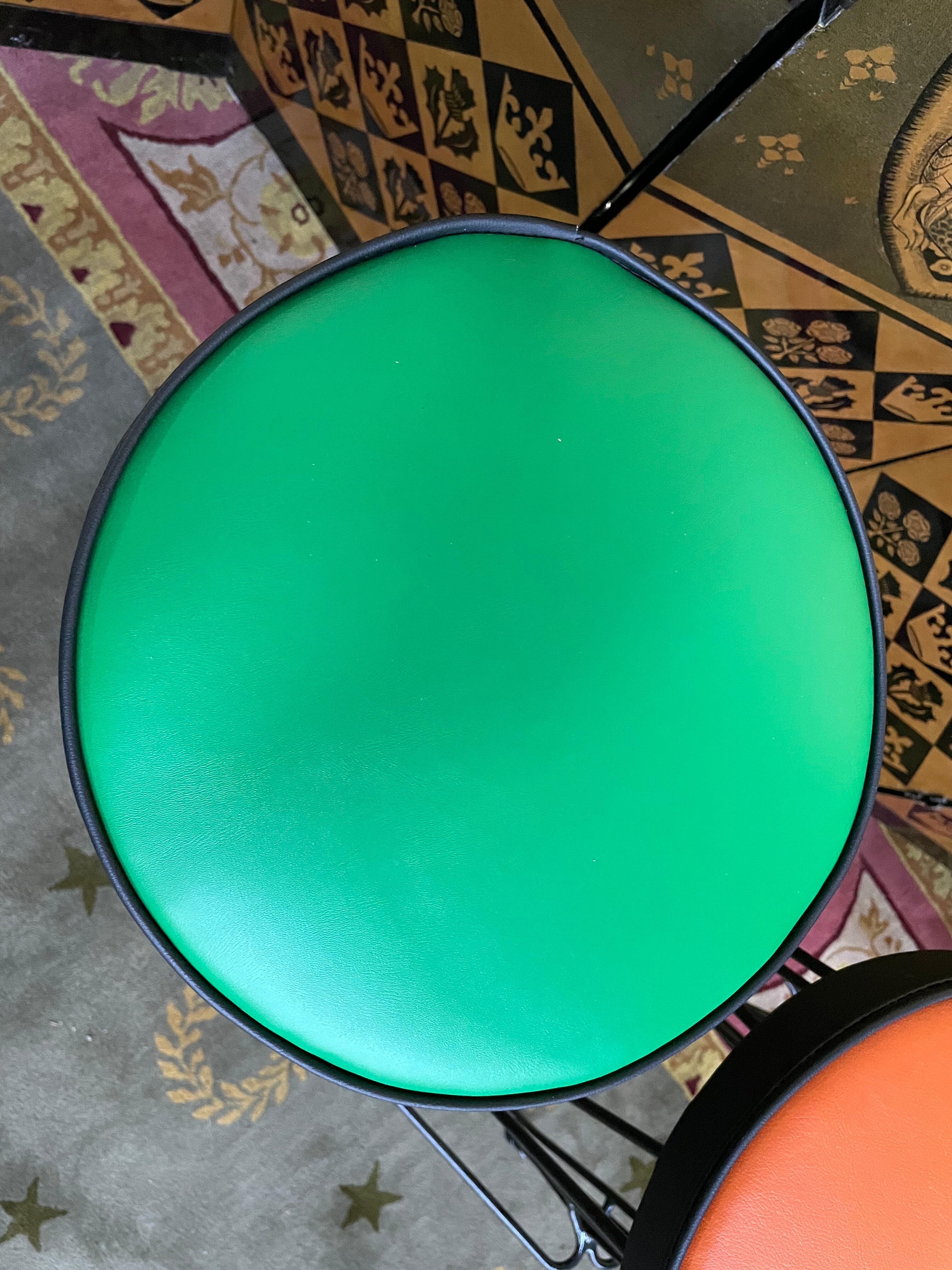 4 restored "Eiffel" model bar stools