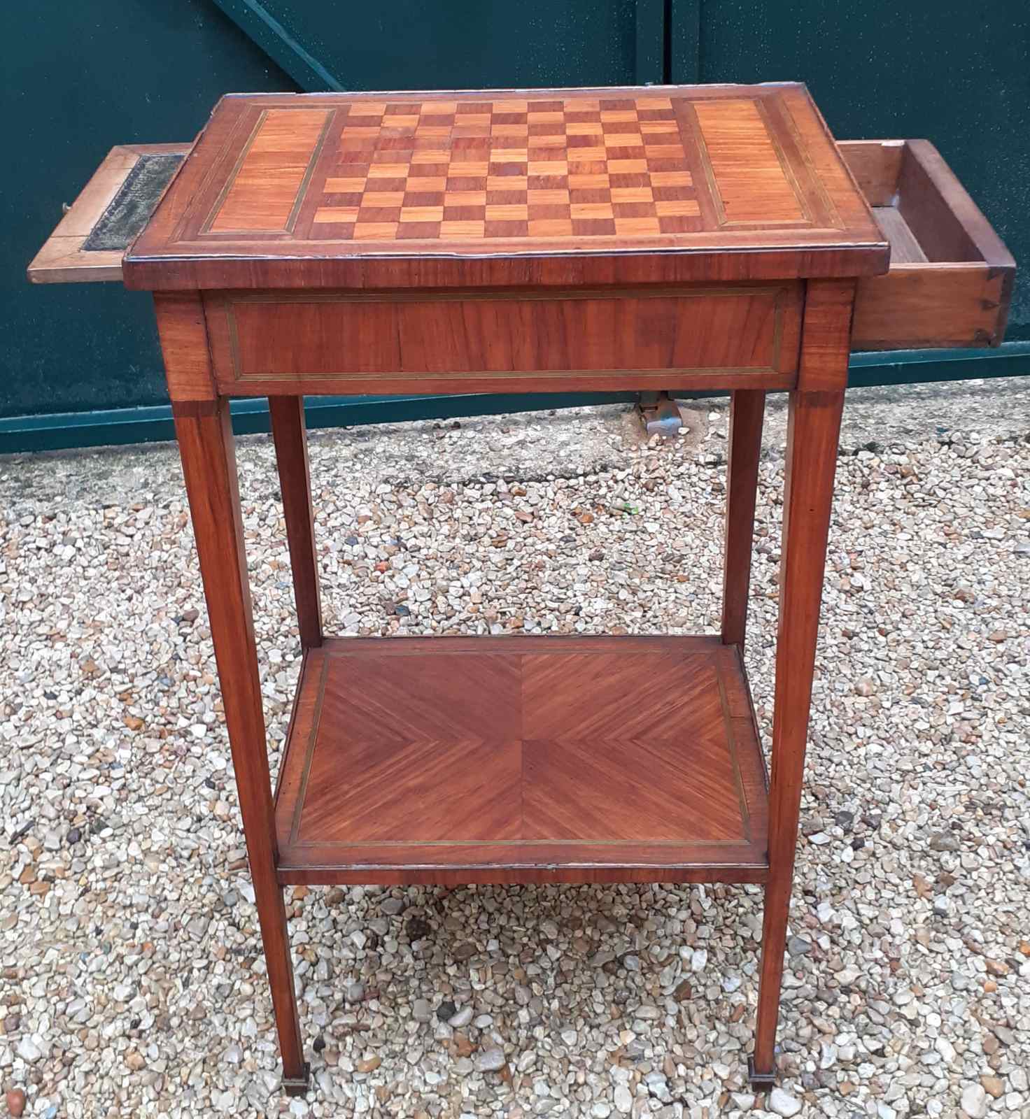 Wooden side table at the end of the 19th century