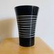 Vintage black Scheurich vase with graphic design – West Germany – 70s/80s