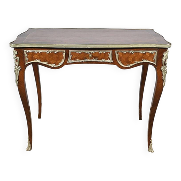 Rosewood and Marquetry Desk Table, Louis XV style – Early 20th century