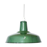Green enamelled metal hanging lamp