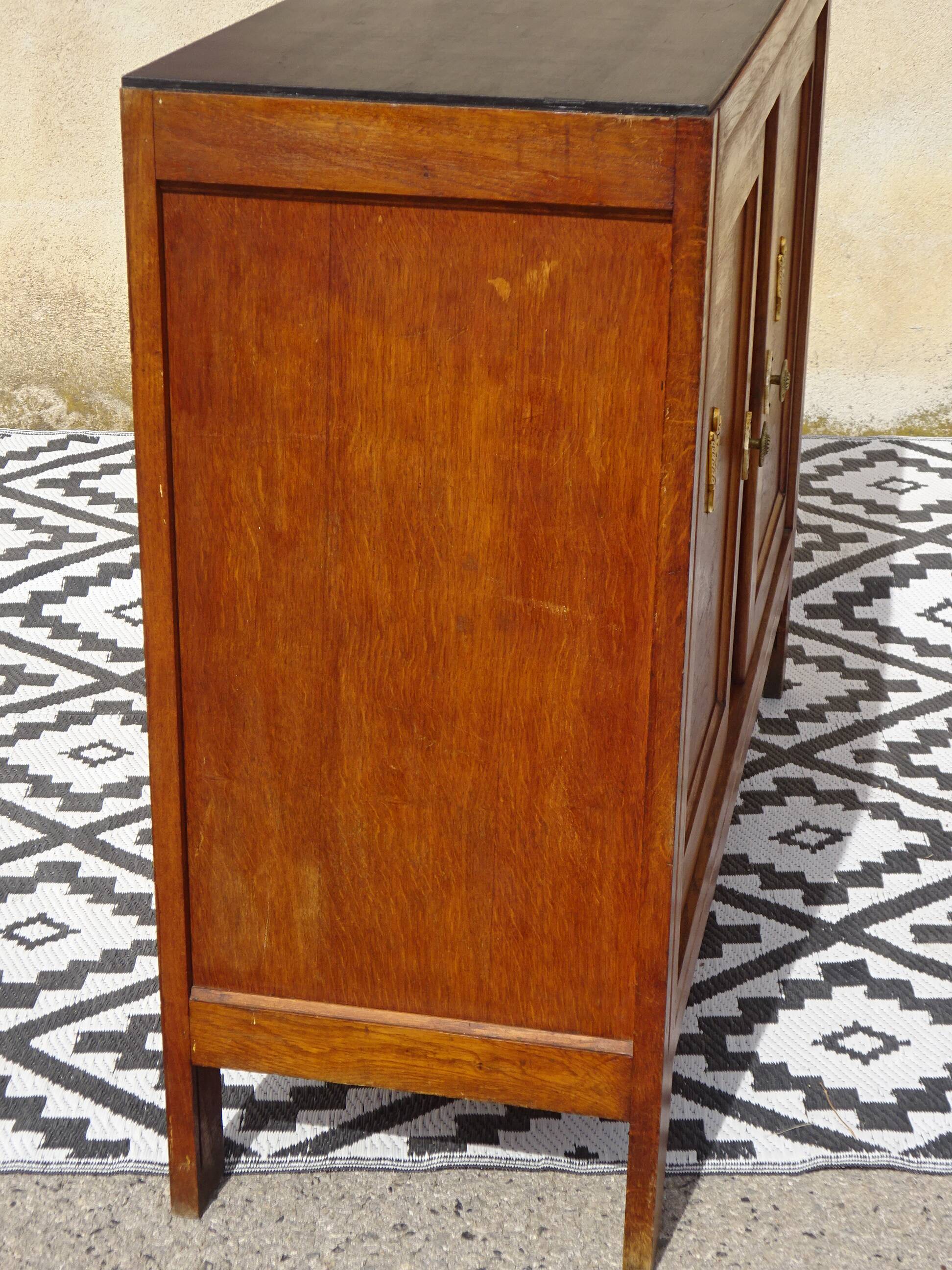 Vintage buffet in light and black oak