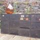 Furniture of old craft hardware with 12 drawers