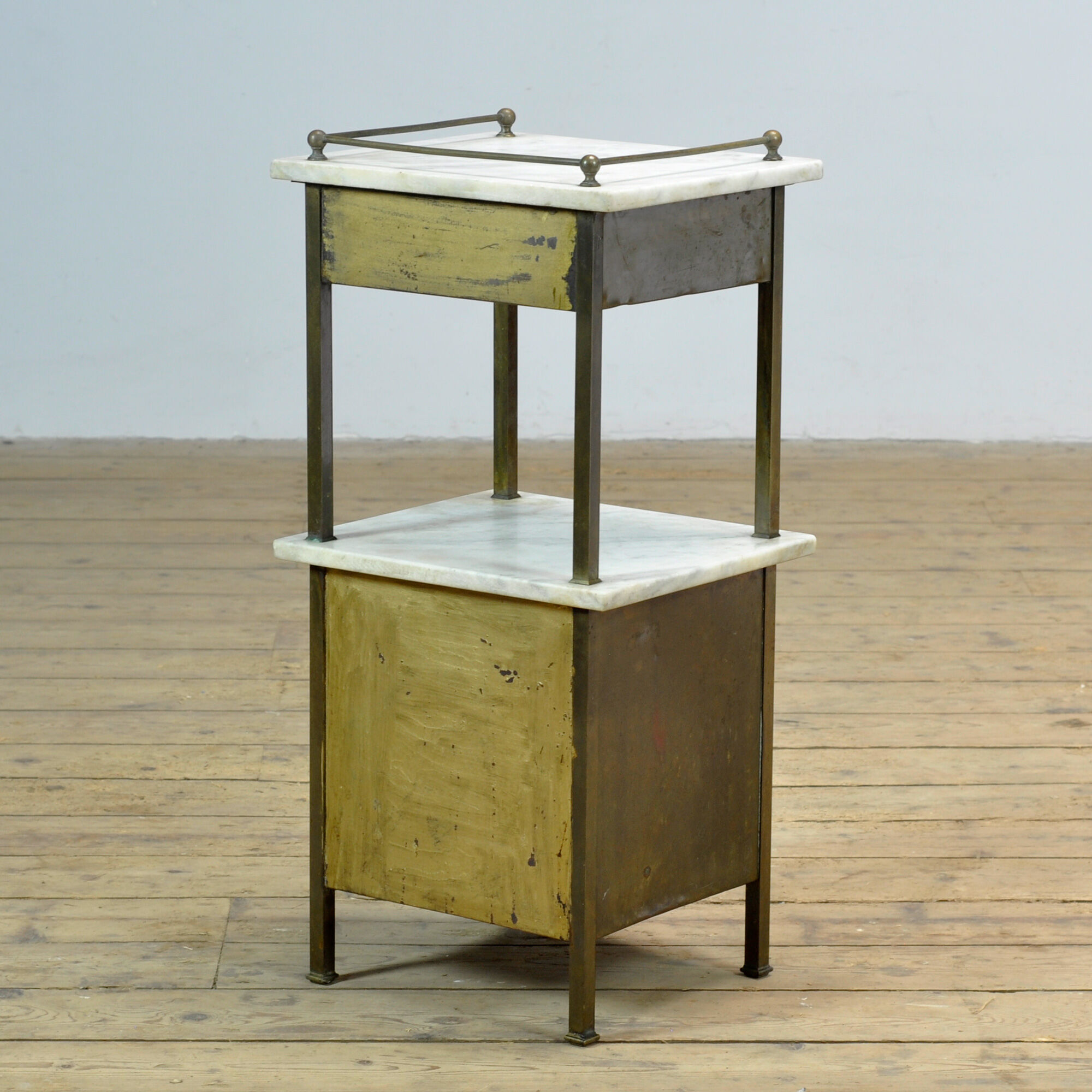 Brass bedside table, circa 1900