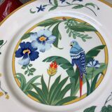 Ara Pier Import Japan Hibiscus and Parrot plates