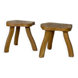 Pair of brutalist bedside tables