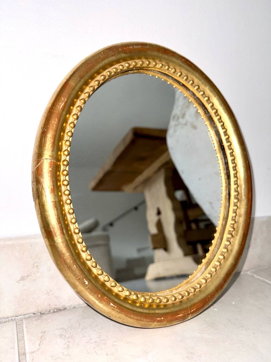 Old oval mirror early 20th century
