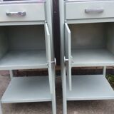 Pair of metal bedside tables from the 1950s