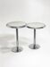 Paire de tables d'appoint en chrome miroir, années 1980.