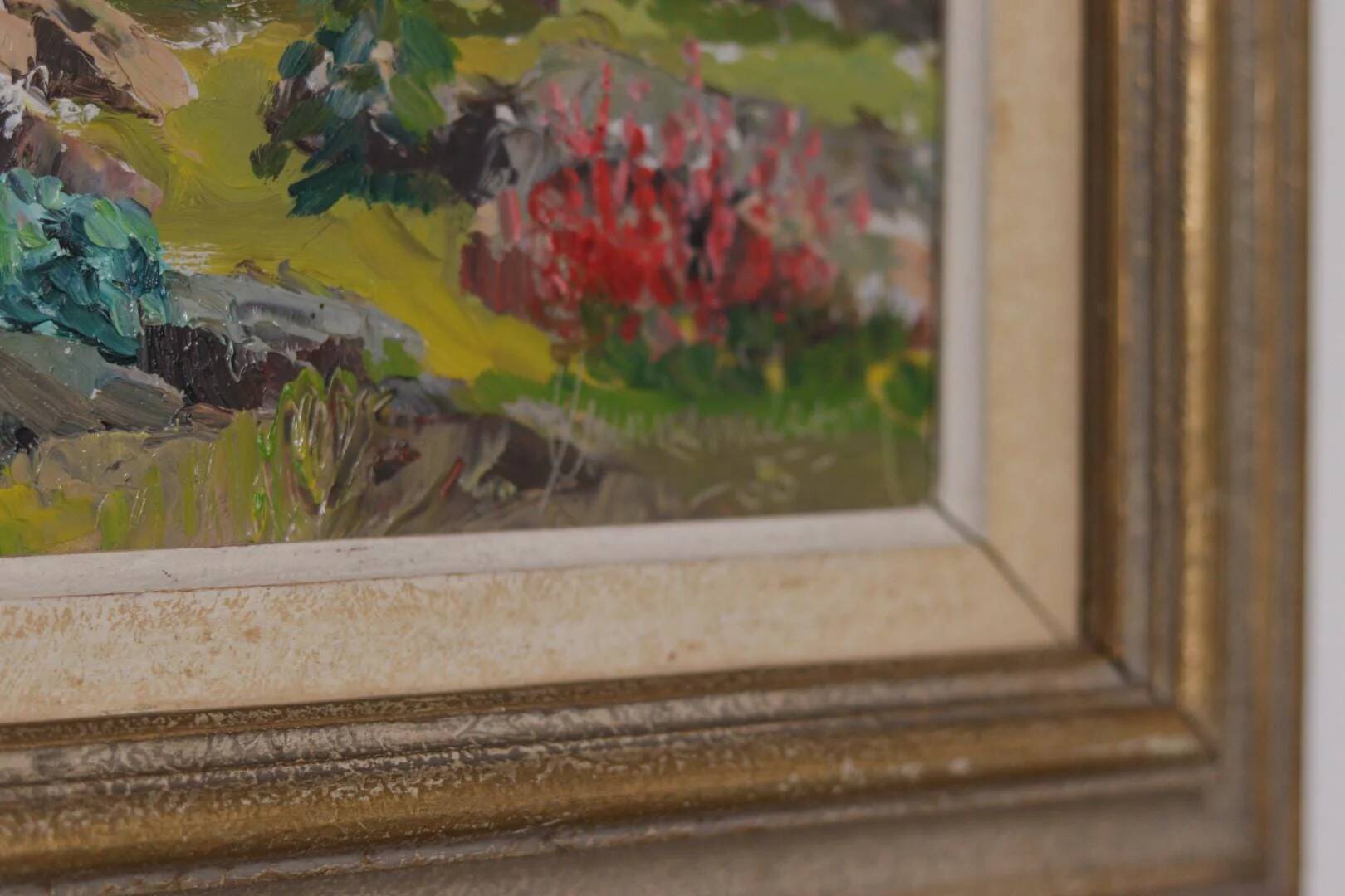 Original Swedish Oil on Panel – “Lakeside” by Gunnar Nilsson