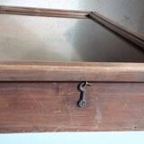 Old sloping pine display case