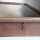 Old sloping pine display case