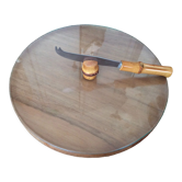 Cheese platter with his knife