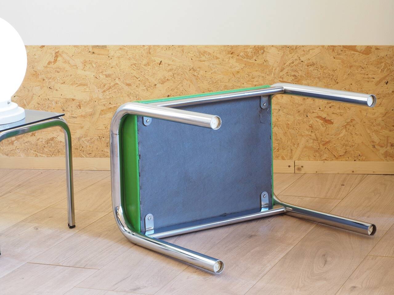 Vintage apple green stool or footrest