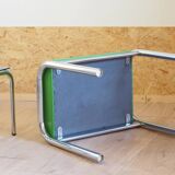 Vintage apple green stool or footrest