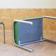 Vintage apple green stool or footrest