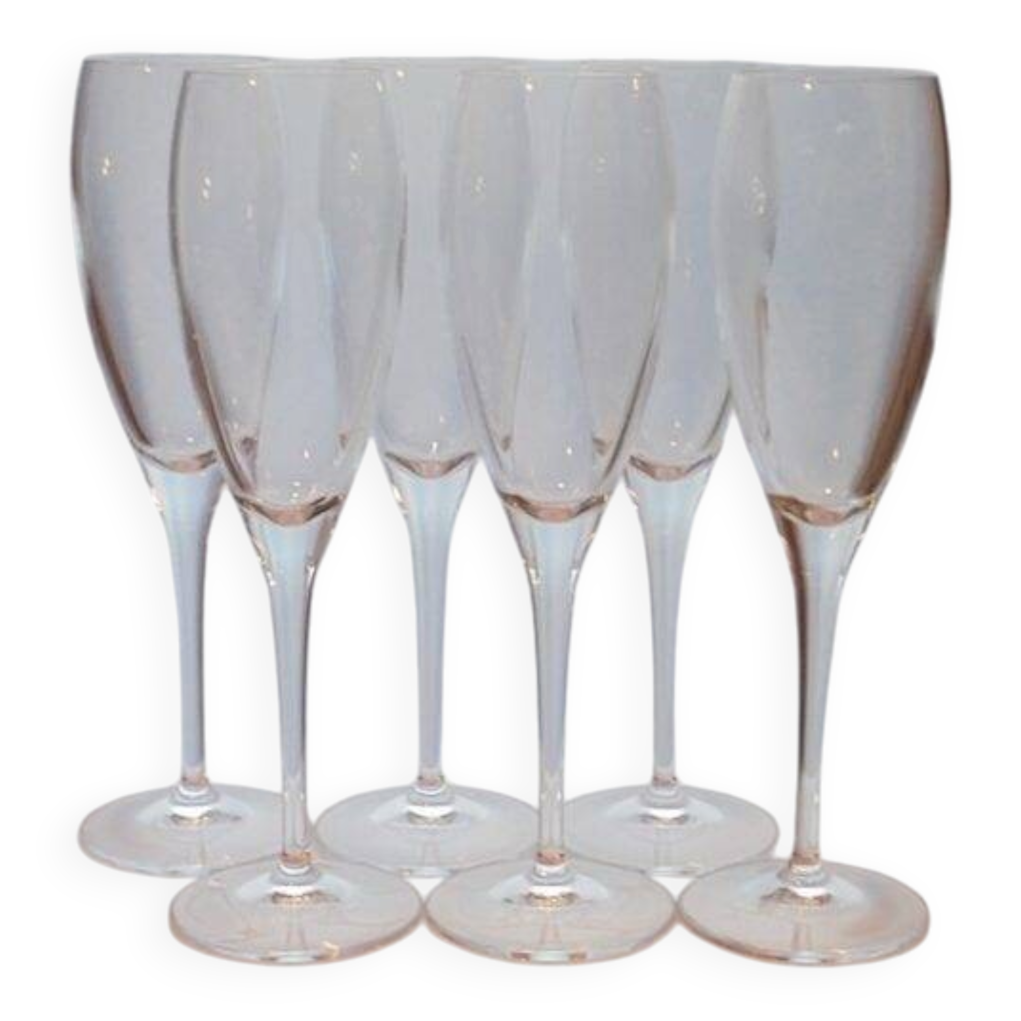 Set of 6 champagne flutes