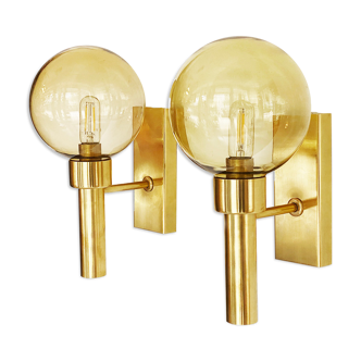 Pair of wall lights/sconces "Bodegalampet" by Vitrika. Denmark 1970s