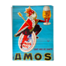 Affiche originale "Bière Amos Pils Metz" 115x151cm 1960