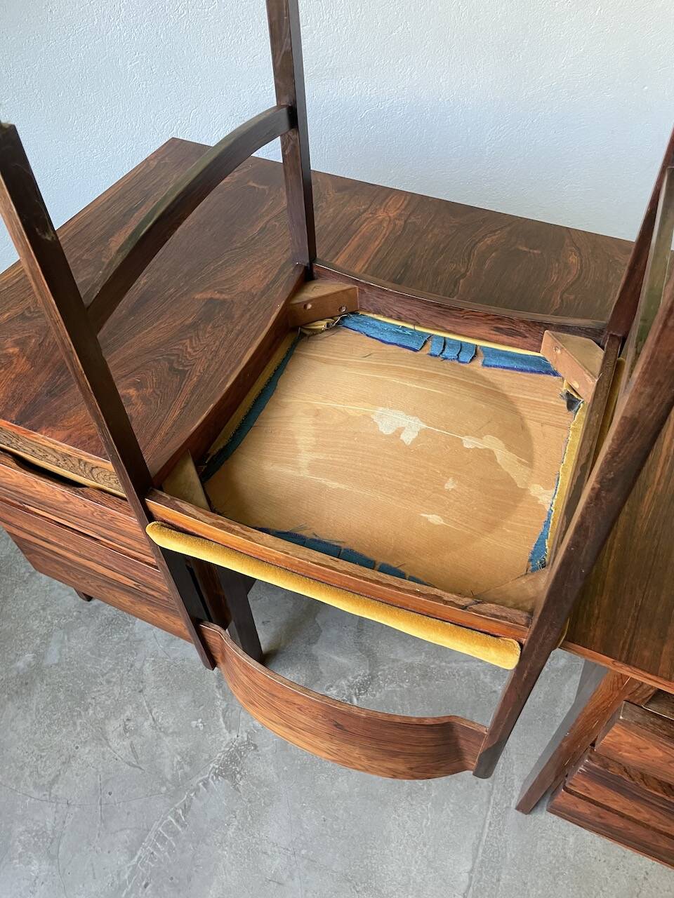 Desk and its Scandinavian rosewood chair