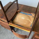 Bureau et sa chaise scandinave palissandre