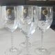 Lot of 4 large red wine glasses. Fleury cut Epi/Crystal Arques 24.5cl