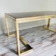 COFFEE TABLE WITH GILDED BASE WITH REVERSIBLE TOP circa 70