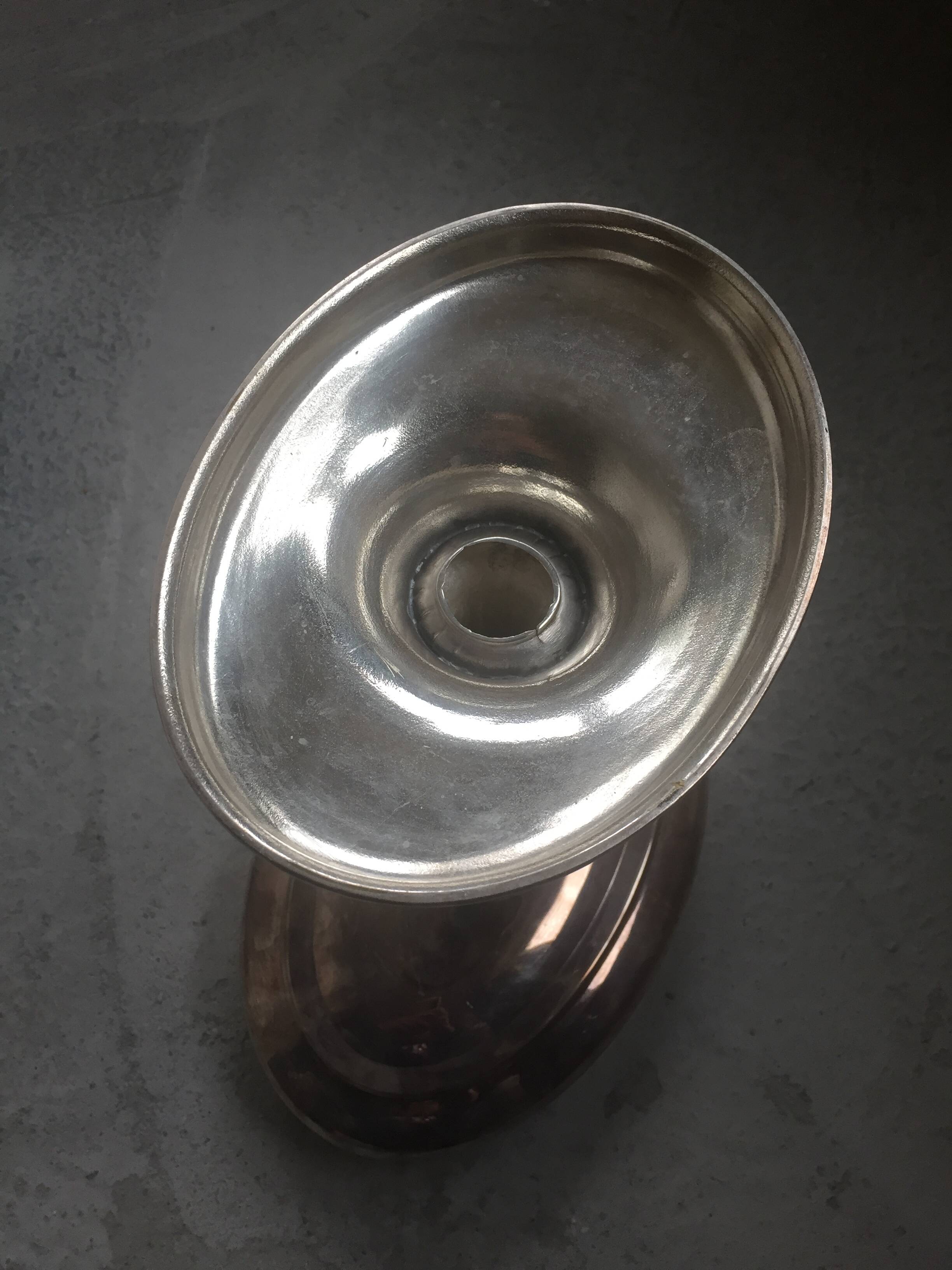 Silver metal stand cup