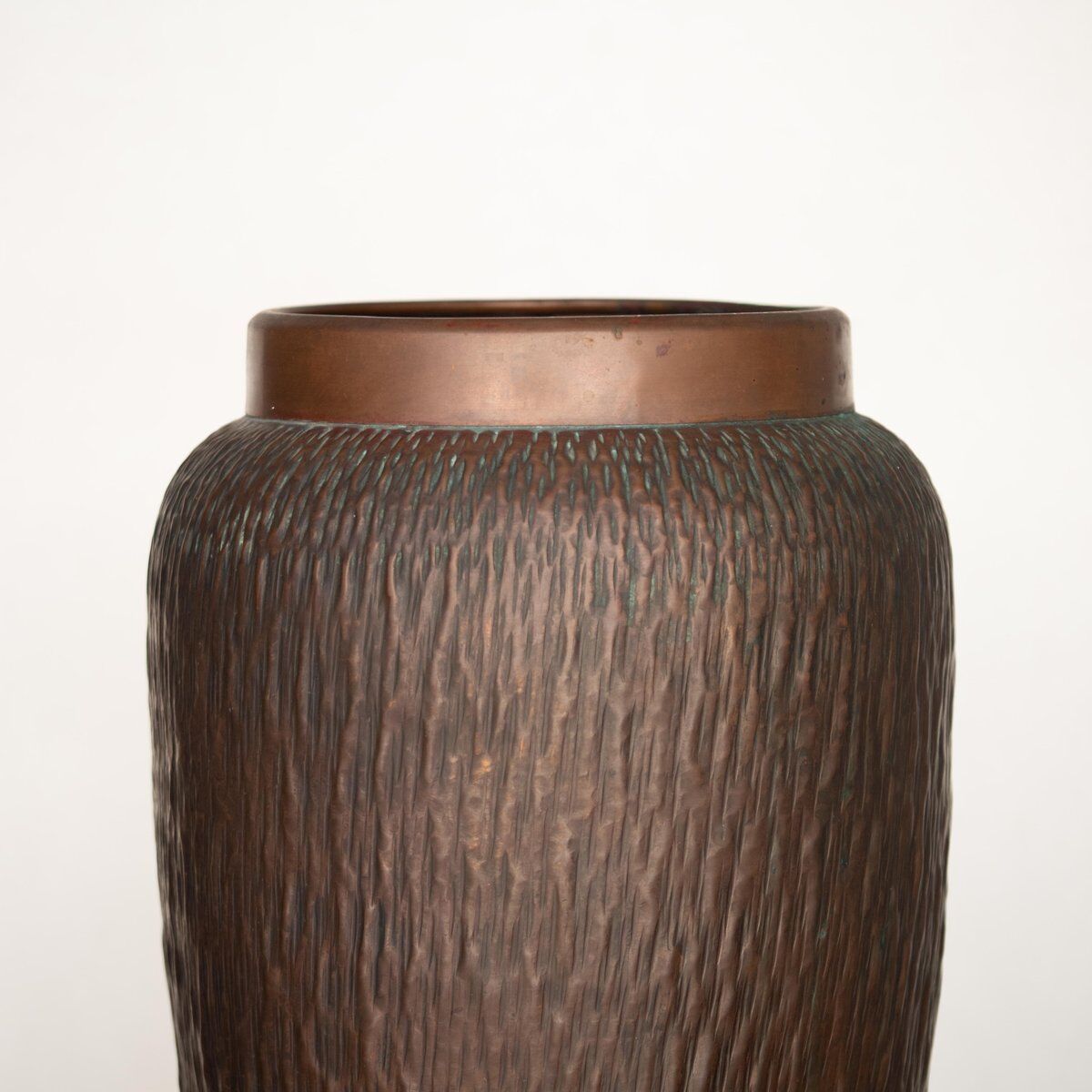 Vintage hammered copper umbrella stand, 1970s