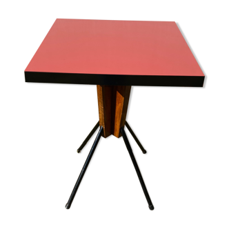 Table bistrot formica et piétement bois et métal