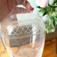 Vintage 60s chiseled glass decanter