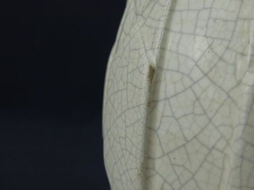 Cracked ceramic vase Art Deco
