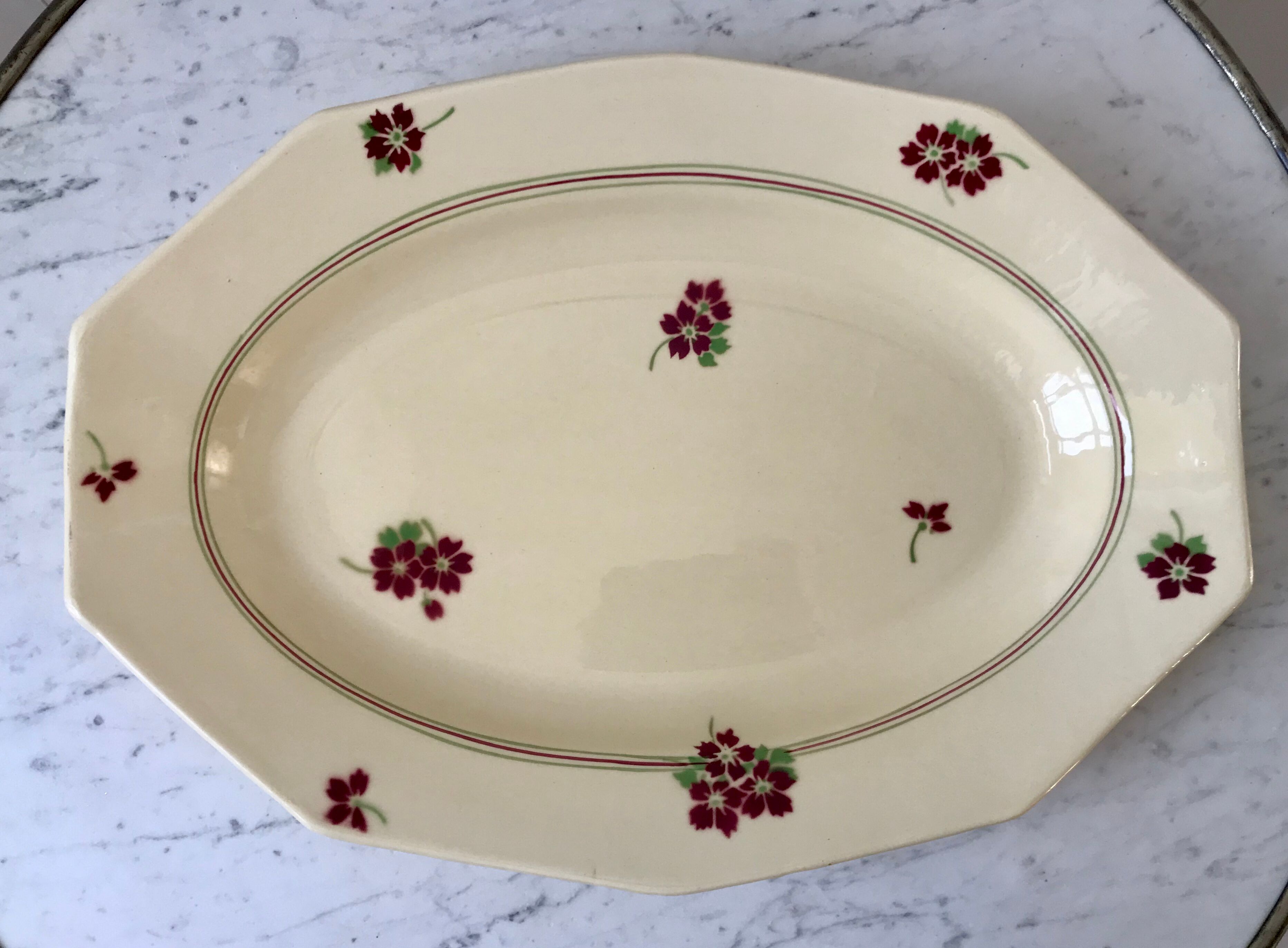 Oval dish Moulin des Loups Hamage years 20-30
