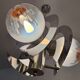 Vintage Mazzega chandelier in Murano glass, designer pendant light