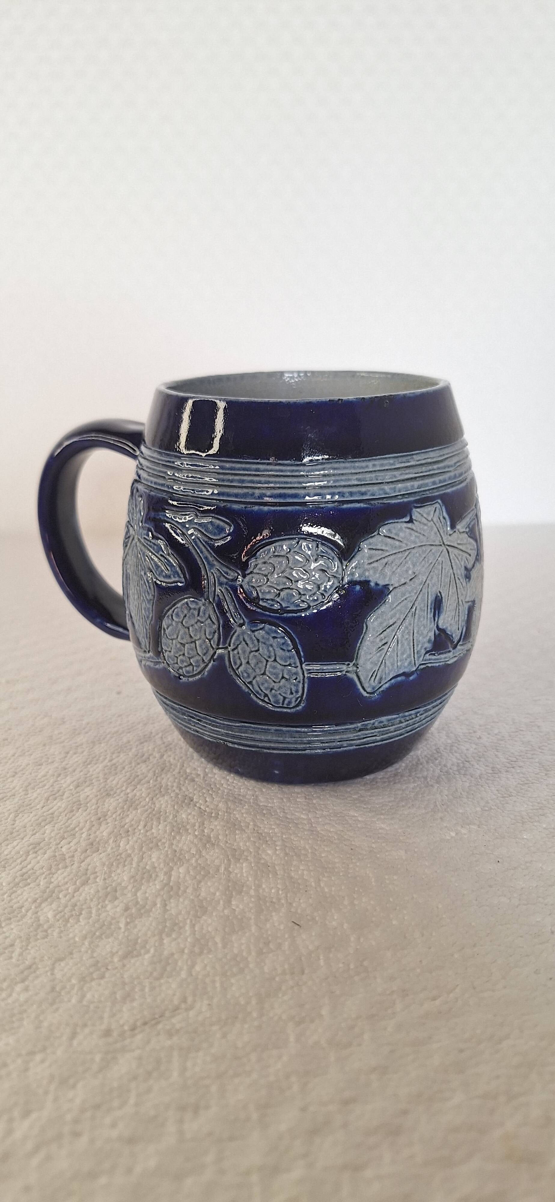 Genuine Alsace stoneware mug signed