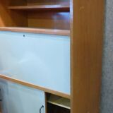 Wardrobe forming bookcase and desk, vintage year 50/60