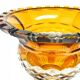 Vase, honey crystal, Poland, 1950s