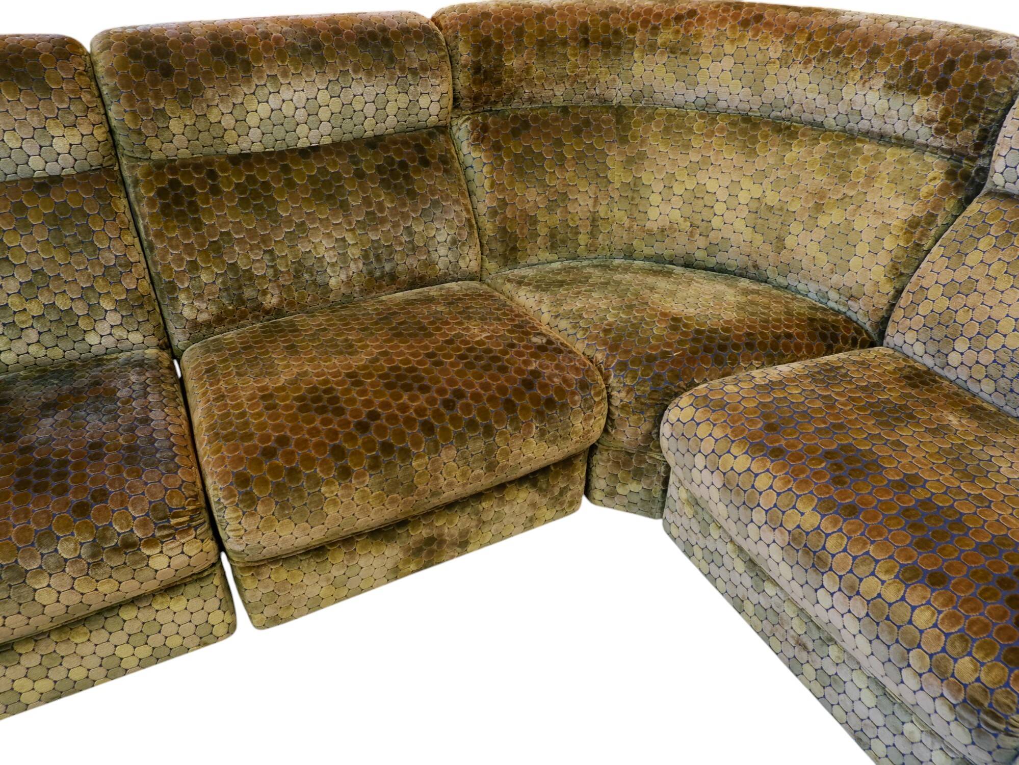 Vintage modular corner sofa, 1970s