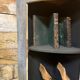 Eighteenth-century corner cabinet with a patina.