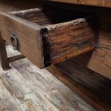 Large antique solid wood table from the Louis XIV period.