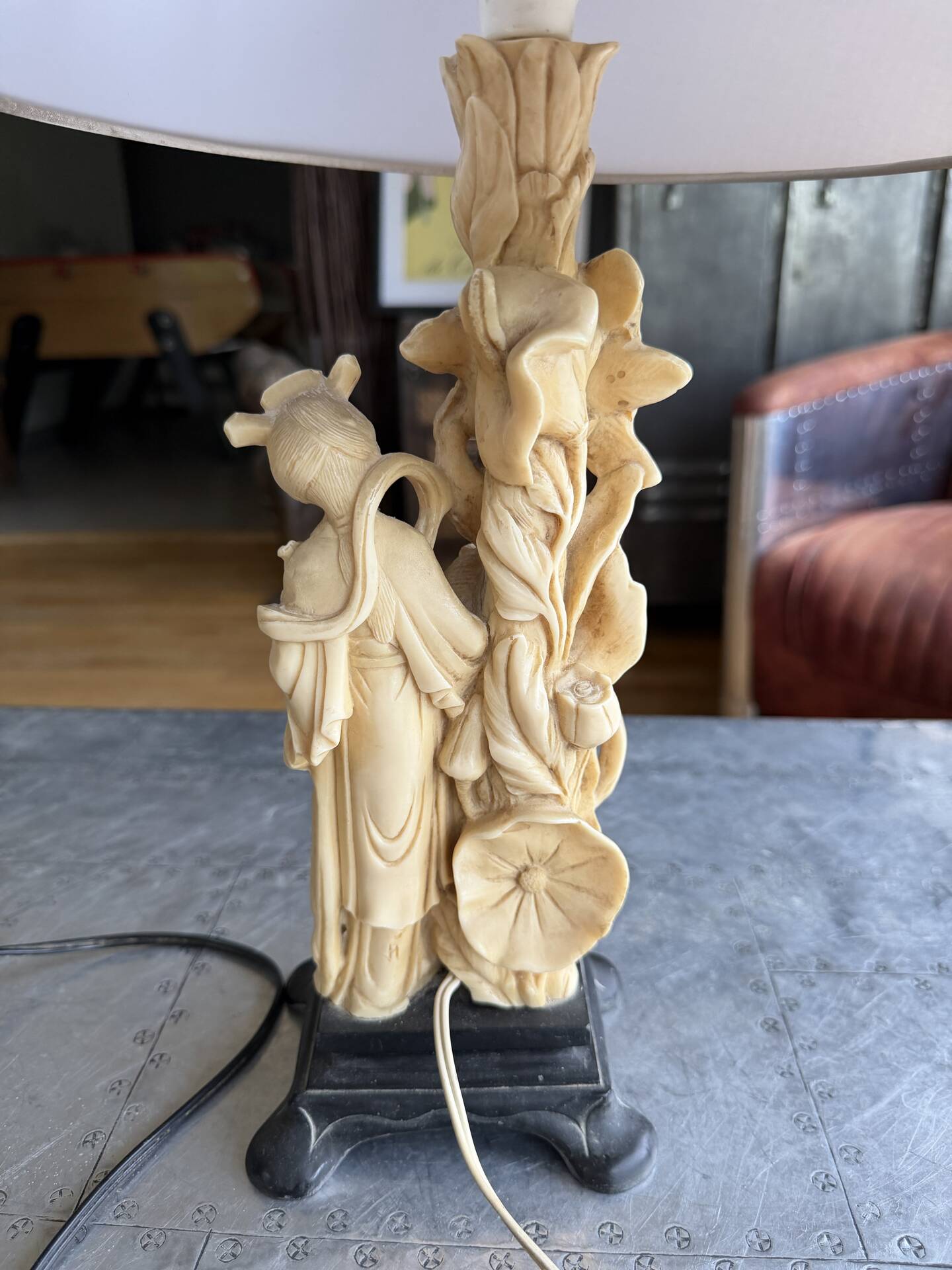 Asian resin lamp