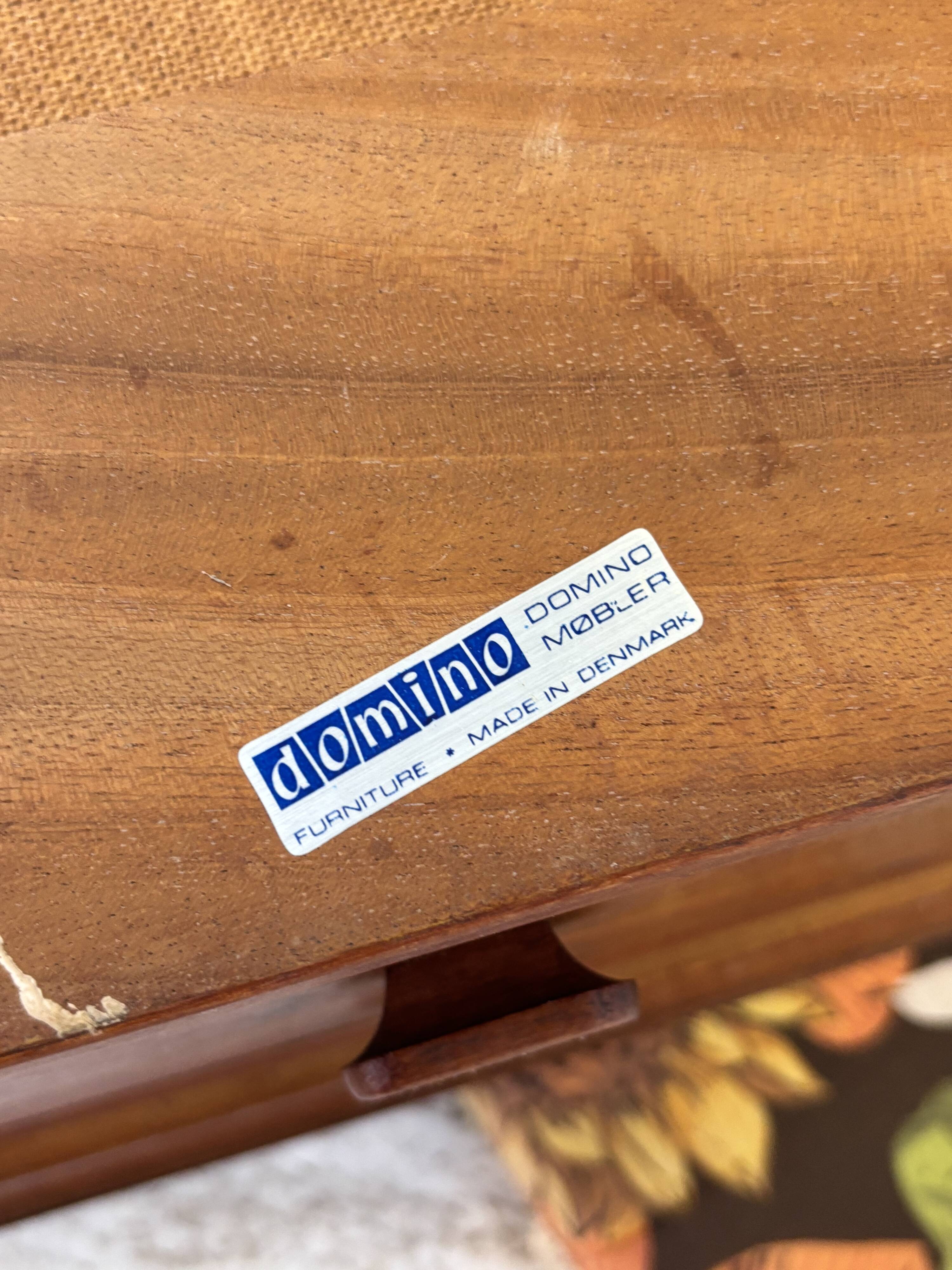 Vintage Danish teak compact Domino Mobler desk, 1960s