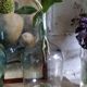 Dame-jeanne de forme allongée en verre transparent