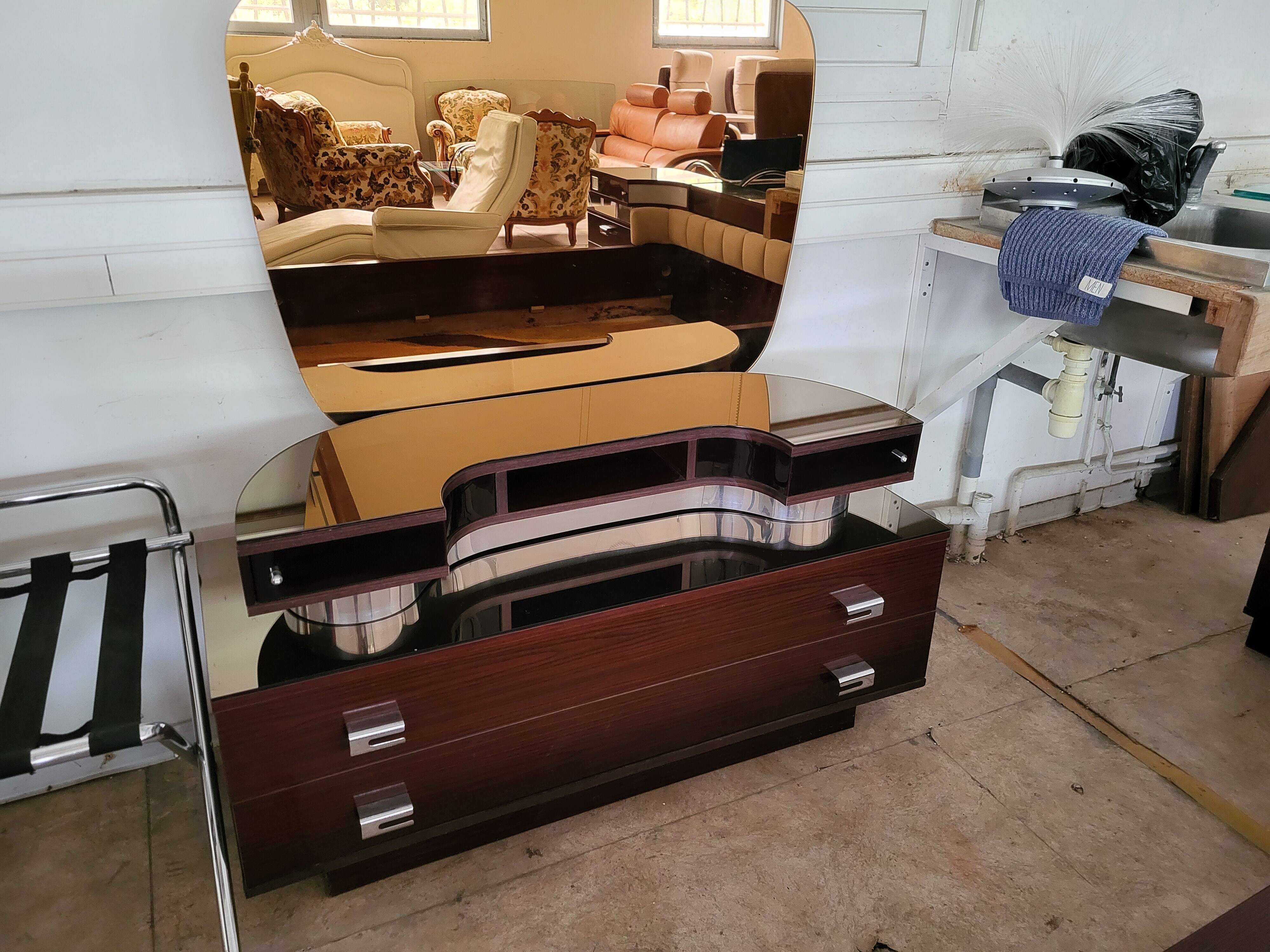 Verardo bed and dressing table, Italy 1960s-70s.