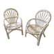 Set of 2 rattan children's chairs