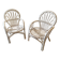 Set of 2 rattan children's chairs