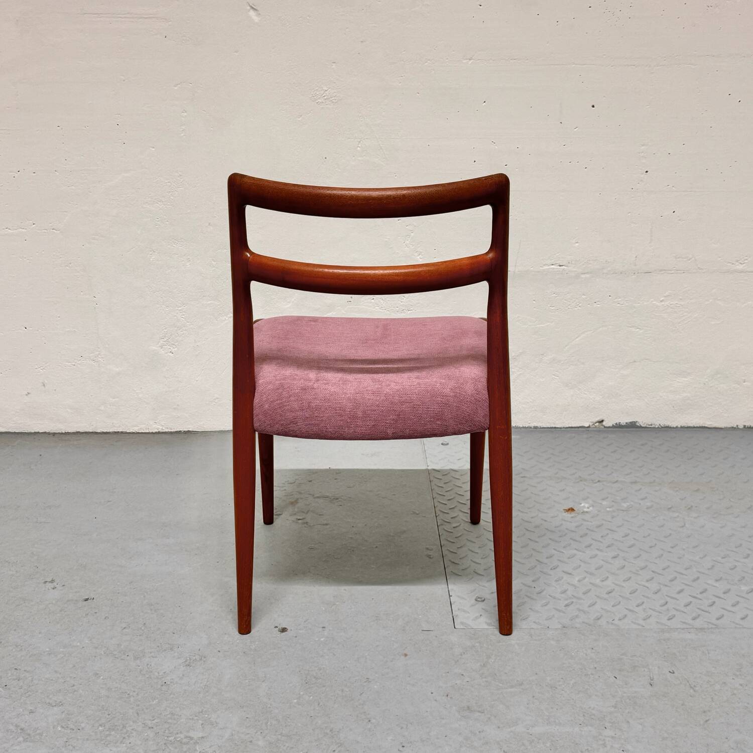 5x chaises de salle à manger en teck par johannes andersen pour uldum, années 1960